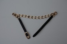 Brighton leather and 2 tone metal belt size L/34 1 inch width item 60103