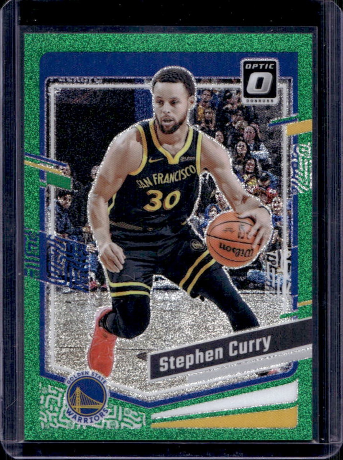 2023-24 Donruss Optic Stephen Curry Green Glitter #23/77 Warriors