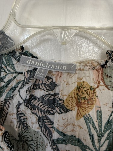 Daniel rainn S Floral Blouse Short Sleeve V Neck - Picture 2 of 4