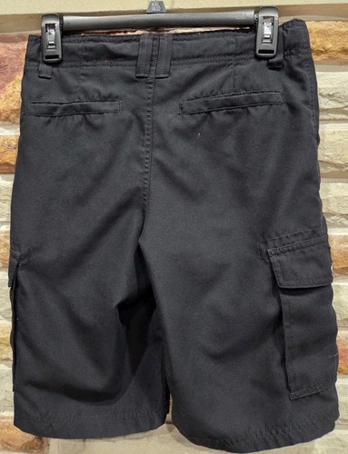 Tony Hawk Boys Black Microfiber Cargo Shorts Size 14, Adjustable Inside - Picture 2 of 4