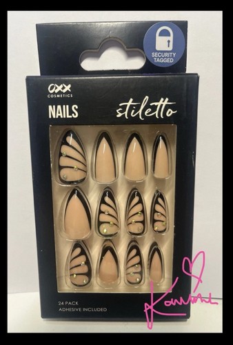 Bulk Lot x 16 Packs Press On Nails, Coffin/ Almond/ Stiletto, Various Colours + - Picture 7 of 15