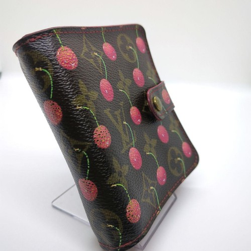 Portafoglio Louis Vuitton Monogram Cherry Compact Zip M95005 Takashi Murakami senza scatola - Foto 3 di 15