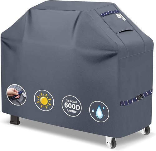 Grill Cover 600D Heavy Duty, Universal Fit Waterproof BBQ Grill Protector wit...