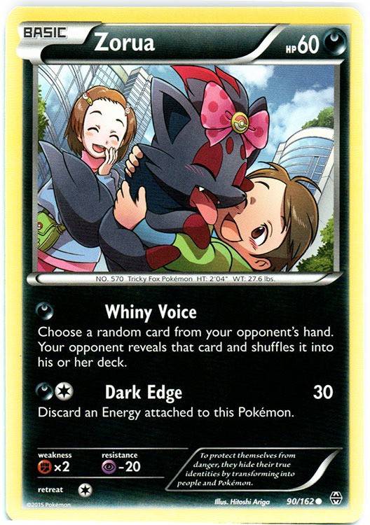 Zorua - 90/162 - Common LP, English Pokemon BREAKThrough