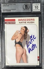 Katie Kush Signed Custom Trading Card BAS Beckett Witness COA Autograph Grade 10