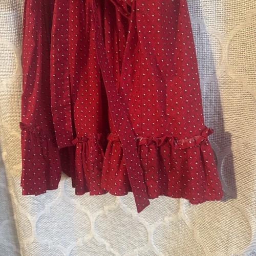 Vintage 90er Kleid Mädchen Gr. 6/8 Blumen Rüschen Prärie Handarbeit Weihnachten - Bild 7 von 11