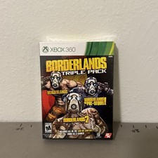 Borderlands Triple Pack Xbox 360 Complete 6-Disc Box Set, 3 Games