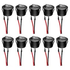 10Pcs 12V Round Rocker Switch AC 6A/250V 10A/125V SPST 2 Pin 2 Position On/Off T