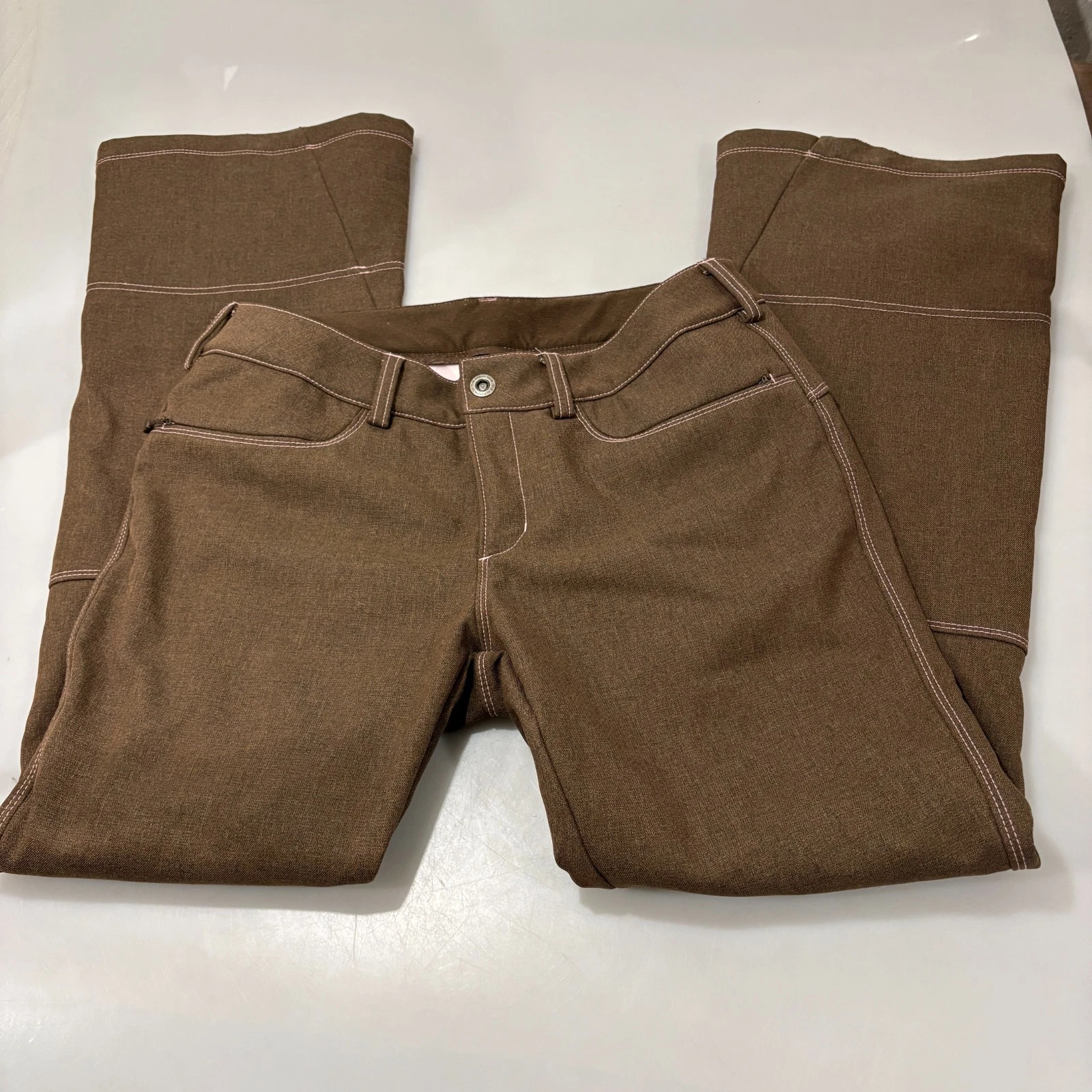 The North Face L Fitted Brown Pink Insulated Ski Snowboard Pants
