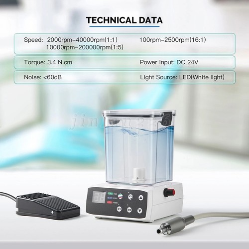 Dental LED Electric Motor System Water Tank/1:5 1:4.2 1:1 Handpiece For Practice - Picture 7 of 111