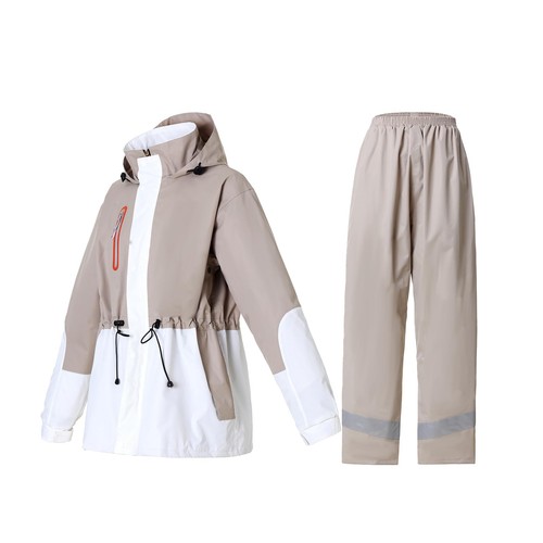 Traje de Lluvia para Mujer Impermeable Chaqueta de Lluvia y Pantalón con Punta Reflectante Ra... - Imagen 1 de 5