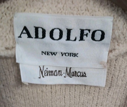 1960s Adolfo Neiman Marcus Wool Cardigan Top Sweater Union Made In USA Women M/L - Bild 2 von 10