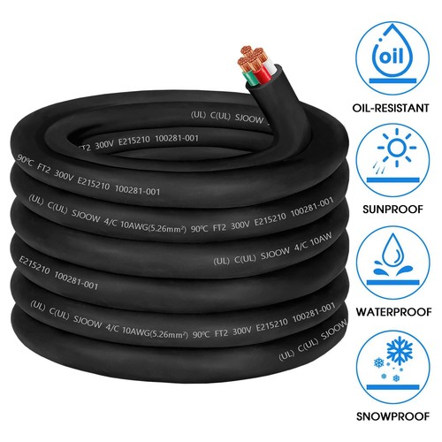 10/4 Wire 10AWG SJOOW Wire 10 Gauge,10/4 Portable Power Cable 10 Gauge 4 Cond... - Picture 3 of 7