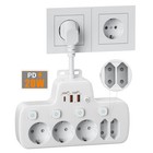 PD20W Multiprise avec USB Prise Multiple avec Interrupteur Individuel Multipr...