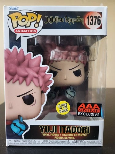 Funko POP! Animation Jujutsu Kaisen Yuji Itadori #1376 GITD AAA Anime Exclusive