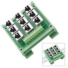 RJ45 8P8C Ethernet Terminal Block Adapter for Secure For DIN Rail Installation