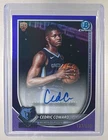 Cedric Coward 2025 Bowman #BCA-CC Purple Refractor Chrome Auto Rookie RC /250
