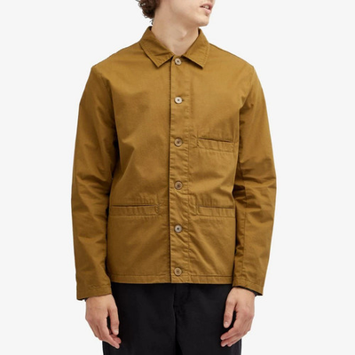 #ad #ad A.P.C. Vianney Chore Jacket in Tobacco Men#x27;s XXL Tobacco Button Front Closure $189.99