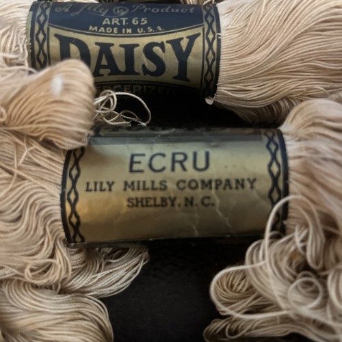 5 X 400 Yds. Daisy Mercerized Cotton Crochet Thread ECRU Lily Mills Shelby Nc - Picture 7 of 8