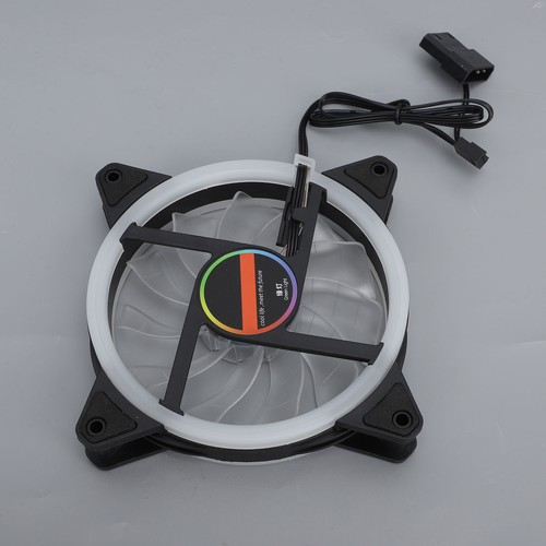 3x RGB Case Fans 16 Million Colors 120mm Hydraulic Bearing 12V Dual Connecto NEW - Afbeelding 1 van 12