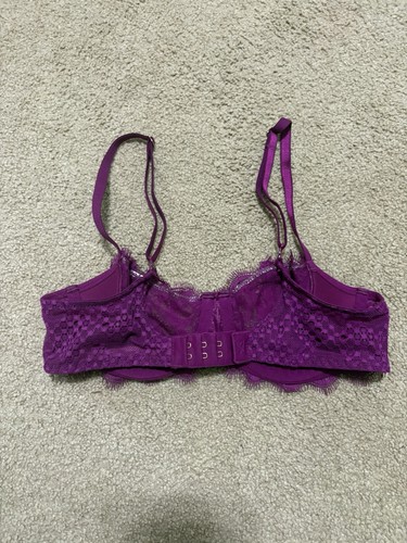 Victoria’s Secret Purple Dream Angels Push Up Bra Lace Size 32C - Picture 2 of 3