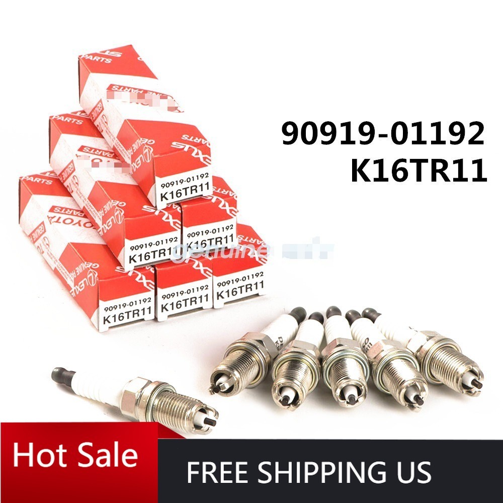 New 6Pcs OEM 90919-01192 Fits TOYOTA 4RUNNER TACOMA TUNDRA T100 SPARK PLUG