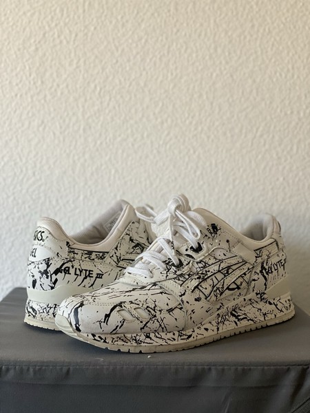 Asics Gel Lyte III Men Marble SplashPack Sneaker EU 43 US 10 White Black