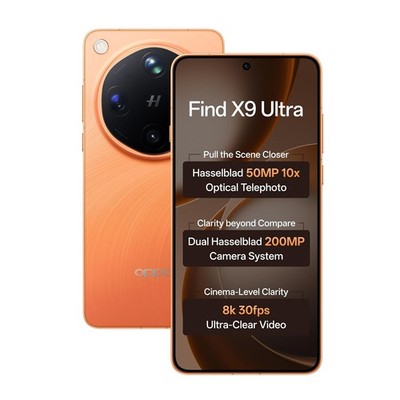 Oppo Find X9 Ultra 5G (Orange, 12GB RAM, 512GB ) eSIM NFC Global Version