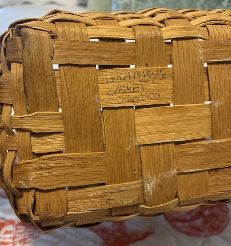 Primitive Old 1950’s Ash Split Farmhouse Berry Egg Gathering Basket - Picture 13 of 20