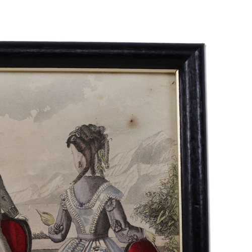 MME Demorest's Mirror of Fashions 1869 Hand Colored Art Plates Framed 1 pair - Picture 8 of 10