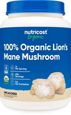Nutricost Organic Lion's Mane Mushroom Powder 1 LB