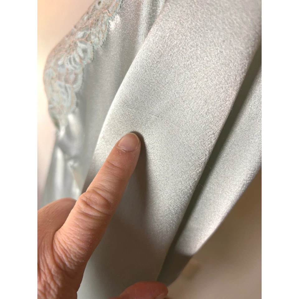 Vestido Valentino Intimo Manga Larga Encaje Recortado Satén S/M Italia VACACIONES Foto 4 de 4