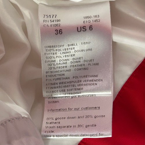 Chaqueta de esquí Bogner para mujer 6 rojos acolchada con capucha bolsillos con cremallera completa invierno  - Imagen 5 de 11