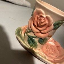 Fitz and Floyd Pink and Green Rose Vanity Tray