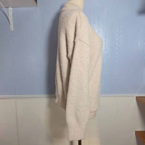 Sincerely Jules Medium Off White Light Cream Light Fuzzy Herbst Pullover - Bild 4 von 9