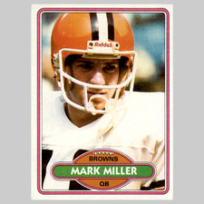 Mark Miller #502 1980 Topps Cleveland Browns Football Card NFL NM