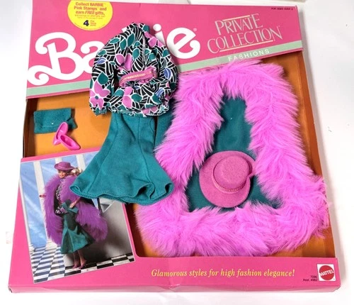 VTG 1990 Barbie-Private Collection Fashions Outfit #7096 Pink Teal