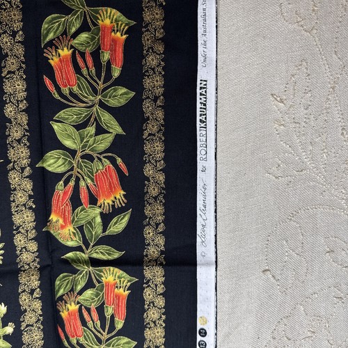 Leesa Chandler “UNDER THE AUSTRALIAN SUN”Kaufman Black Orange Metallic Gold - Picture 3 of 6