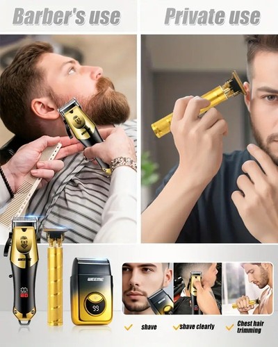 Professional Men Hair Clippers Trimmer Machine Cordless Beard Electric Shaver - Picture 8 of 56