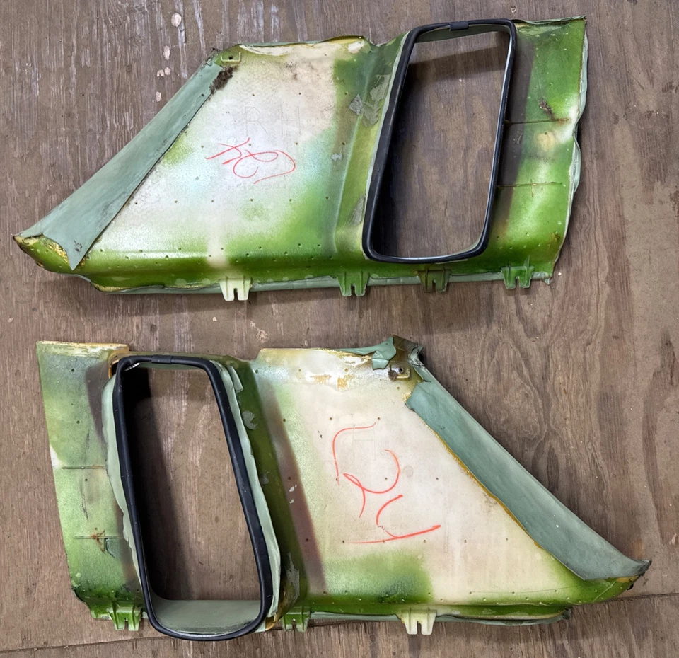 Chevrolet Monte Carlo 1974-1977 paneles de vela interiores cubiertos de vinilo oliva Foto 4 de 4