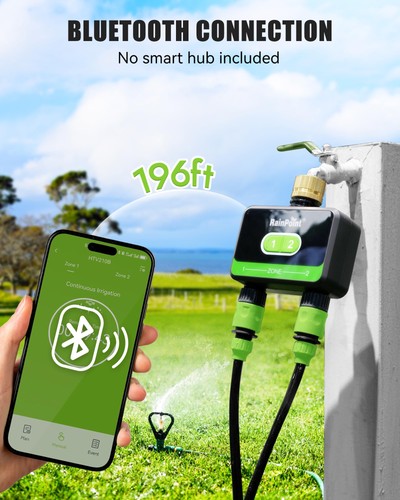 Bluetooth Water Timer for Garden Hose, Smart Hose Timer 2 Outlet(Not Hub), Wi... - Bild 3 von 9