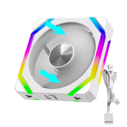 Ventilador de refrigeración CS120 ARGB 240 mm modular apilable empalme PWM silencioso 120 mm ventilador RGB - Imagen 22 de 29