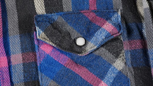 Camisa De Franela Dakota De Colección Para Hombres Grande Cinco Hermanos Perla Occidental A Presión EE. UU. Años 80 - Imagen 3 de 6