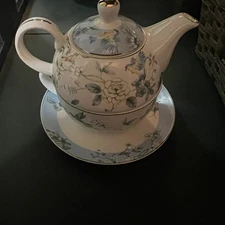 Grace Teaware Birds & Spring Roses Tea for One Teapot Cup & Saucer Set