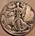 1942 Liberty Walking Half Dollar Philadelphia 90% Silver US Coin Circulated