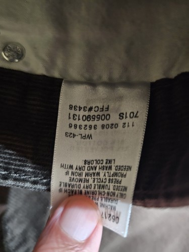 Neu mit Etikett Vintage Levis 559 Cordjeans braun lockere Passform gerades Bein Y2K 36 x 32 - Bild 15 von 17