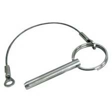 Whitecap 1/4" x 1" Quick Release Pin w Lanyard & Tab