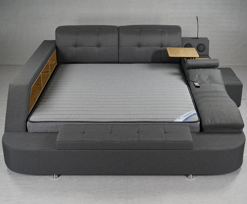 Multifunktion Bett Doppelbetten Modernes 180x200cm Betten Schlafzimmer - Bild 2 von 2