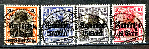 German territory 4 Stamps o/print Romanien used nice /2188