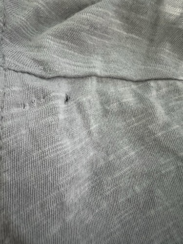 LOGO Lori Goldstein Knit Blouse Plus Size 3X Blue-Gray Tunic Top Beaded Leaves - Picture 10 of 11